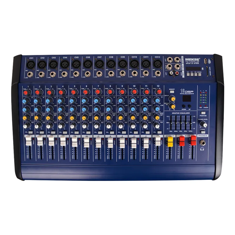 MEKSE - CONSOLA POWER MIXER 12CH BLUETOOTH UKS-12USB MEKSE