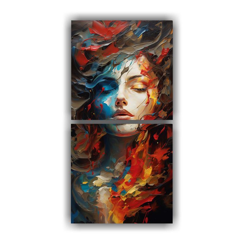 GENERICO - Pinturas Abstractas Cuerpos Humanos Para 50x100 Cm