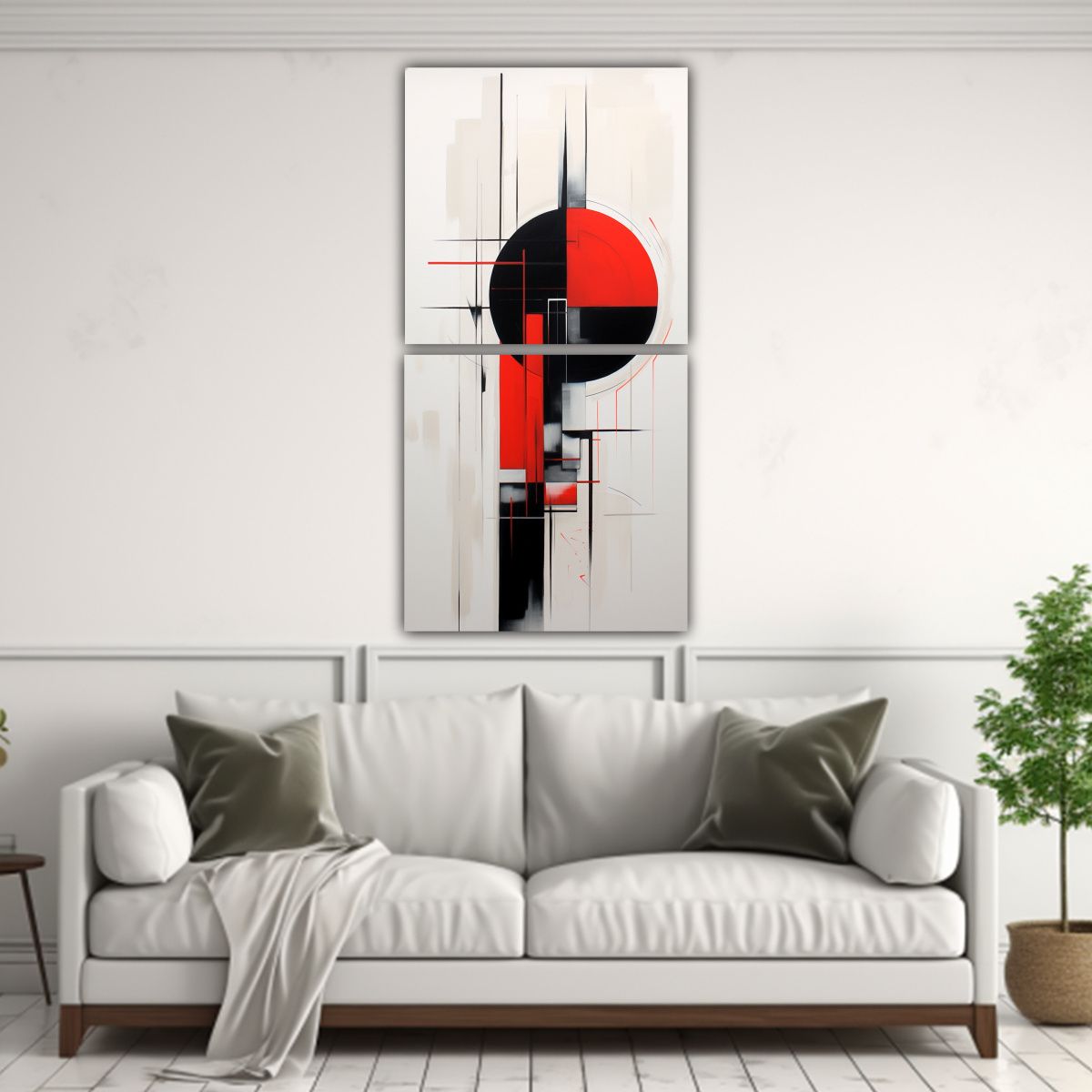 GENERICO - Dos Cuadros De Tela Abstractos Riqueza Visual En 30x60 Cm