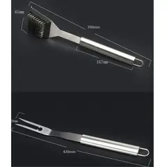 MOVI - MALETA DE LUJO CON SET PARRILLERO DE 18 PIEZAS ACERO INOX,