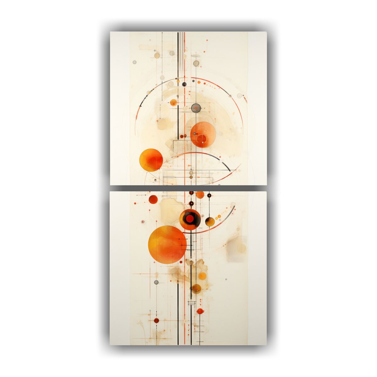 GENERICO - Pinturas Decorativas De Círculo Con Puntos Y 20x40 Cm