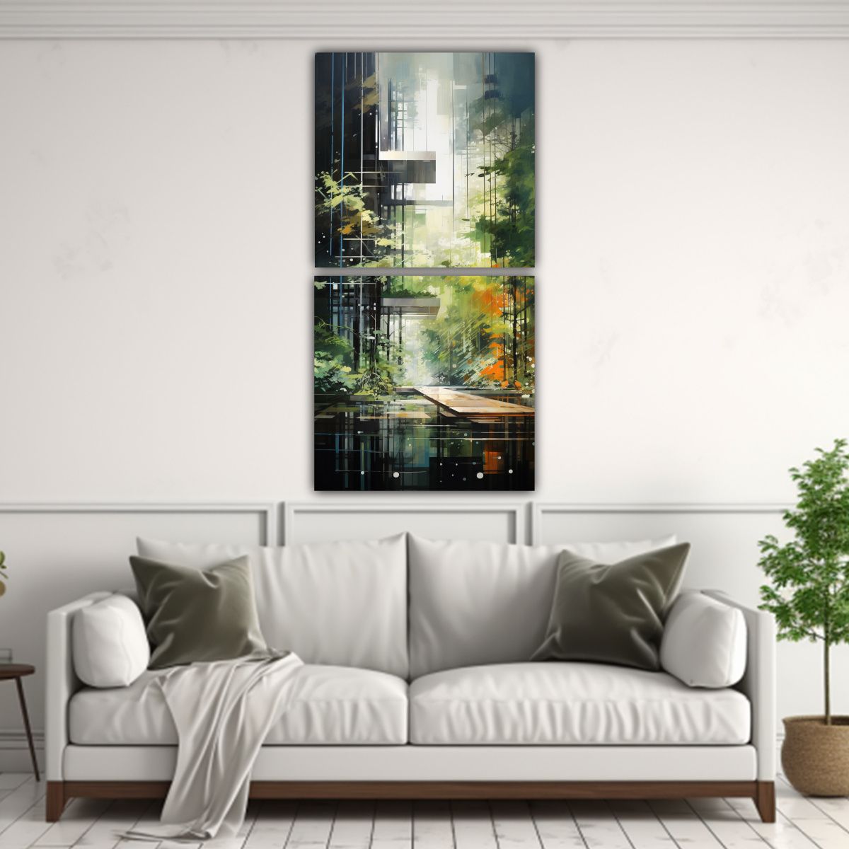 GENERICO - Cuadros Decorativos De Dos Artes Expresividad En 50x100 Cm