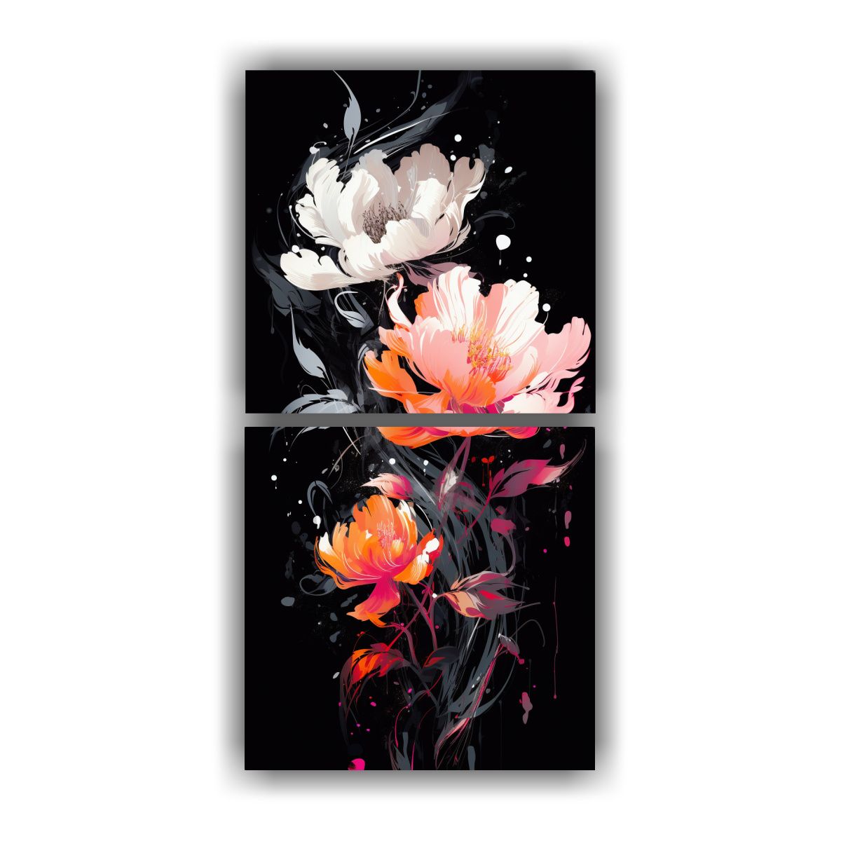 GENERICO - Conjunto 2 Lienzos Decorativos Alta Resolución 40x80 Cm