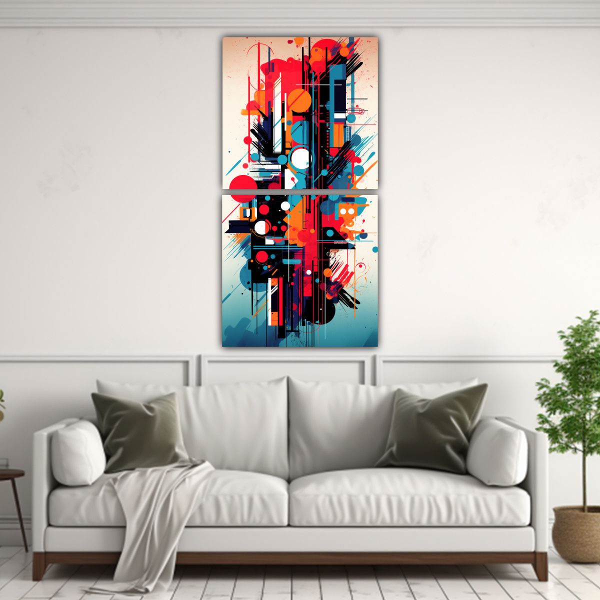 GENERICO - Lienzos Modernos Abstractos Impacto Visual 20x40 Cm