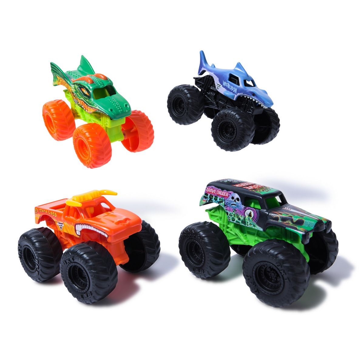 MONSTER JAM - MONSTER JAM SET  4 AUTOS 1:72