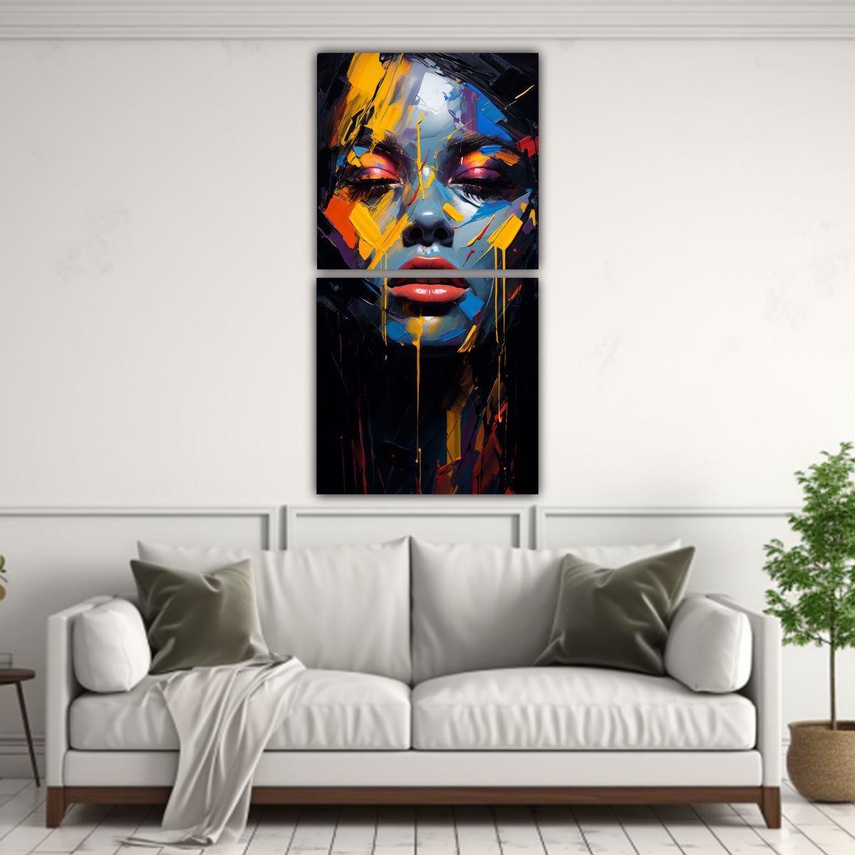 GENERICO - Pintura Decorativa única Inspirada En El 50x100 Cm