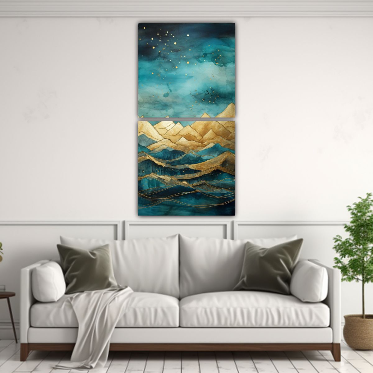 GENERICO - Pinturas Decorativas De Paisaje Montañoso Con 20x40 Cm