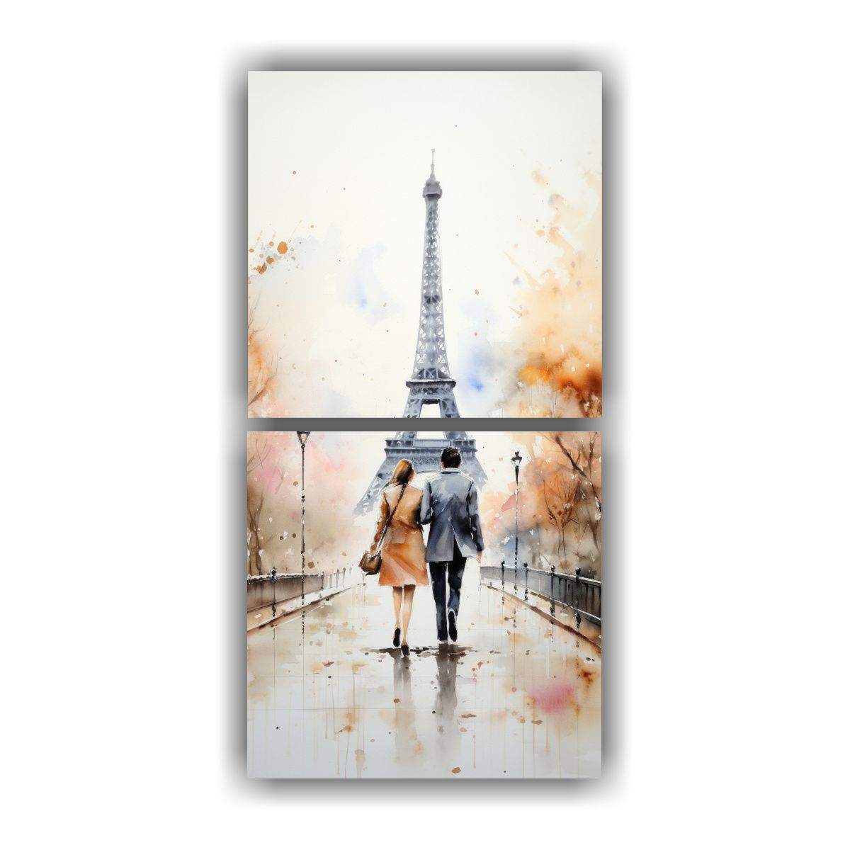 GENERICO - Cuadro Decorativo Moderno De Una Pareja Joven 40x80 Cm