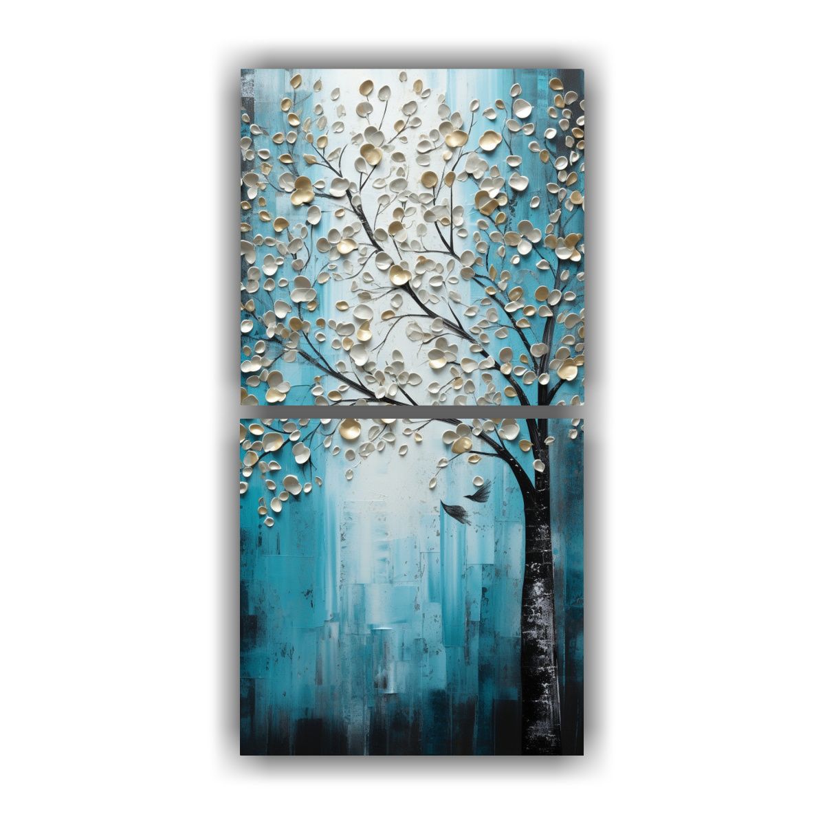 GENERICO - Conjunto De Lienzos Abstracción Estética En 50x100 Cm