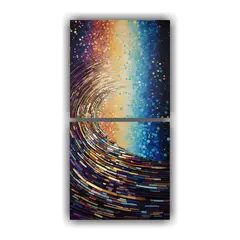 GENERICO - Arte Luminoso Punto Mágico Dos Lienzos De Tela 60x120 Cm