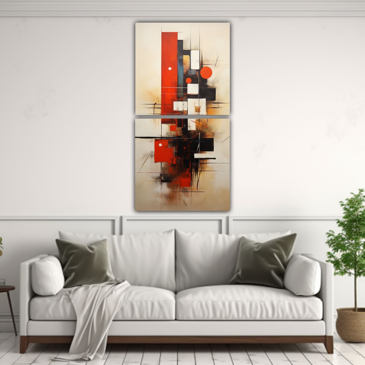GENERICO - Cuadros De Cuadro Abstracta Simplicidad En 20x40 Cm