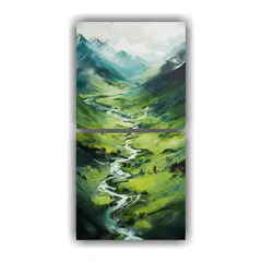 GENERICO - Paisajes De Nueva Zelanda En Una Versión 30x60 Cm