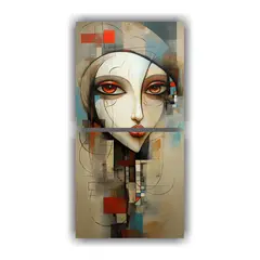 GENERICO - Cuadros Dibujo Culturar Abstractos Meninas Dos 50x100 Cm