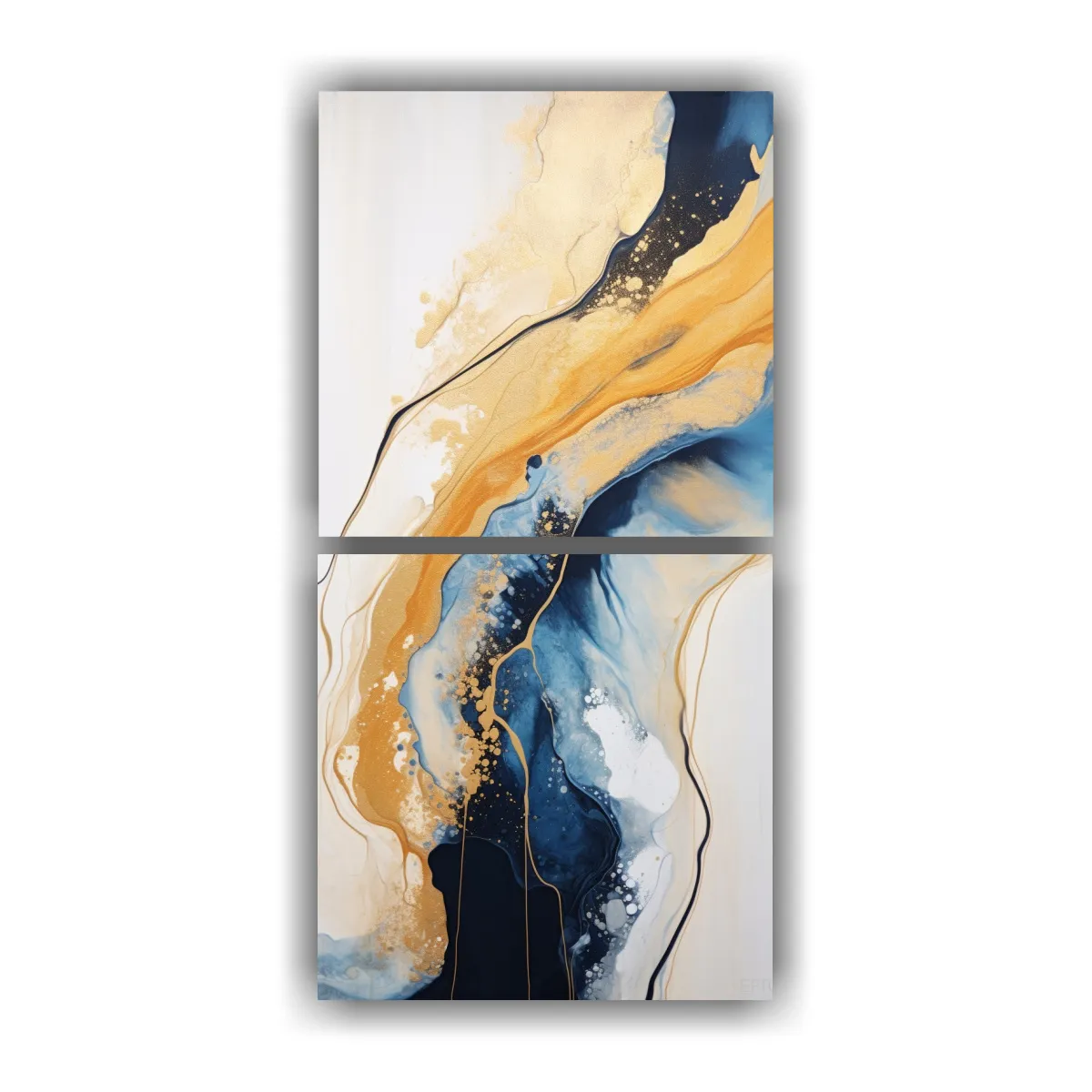 GENERICO - Pintura Abstracta Flujo Acrílico Armonía De 60x120 Cm