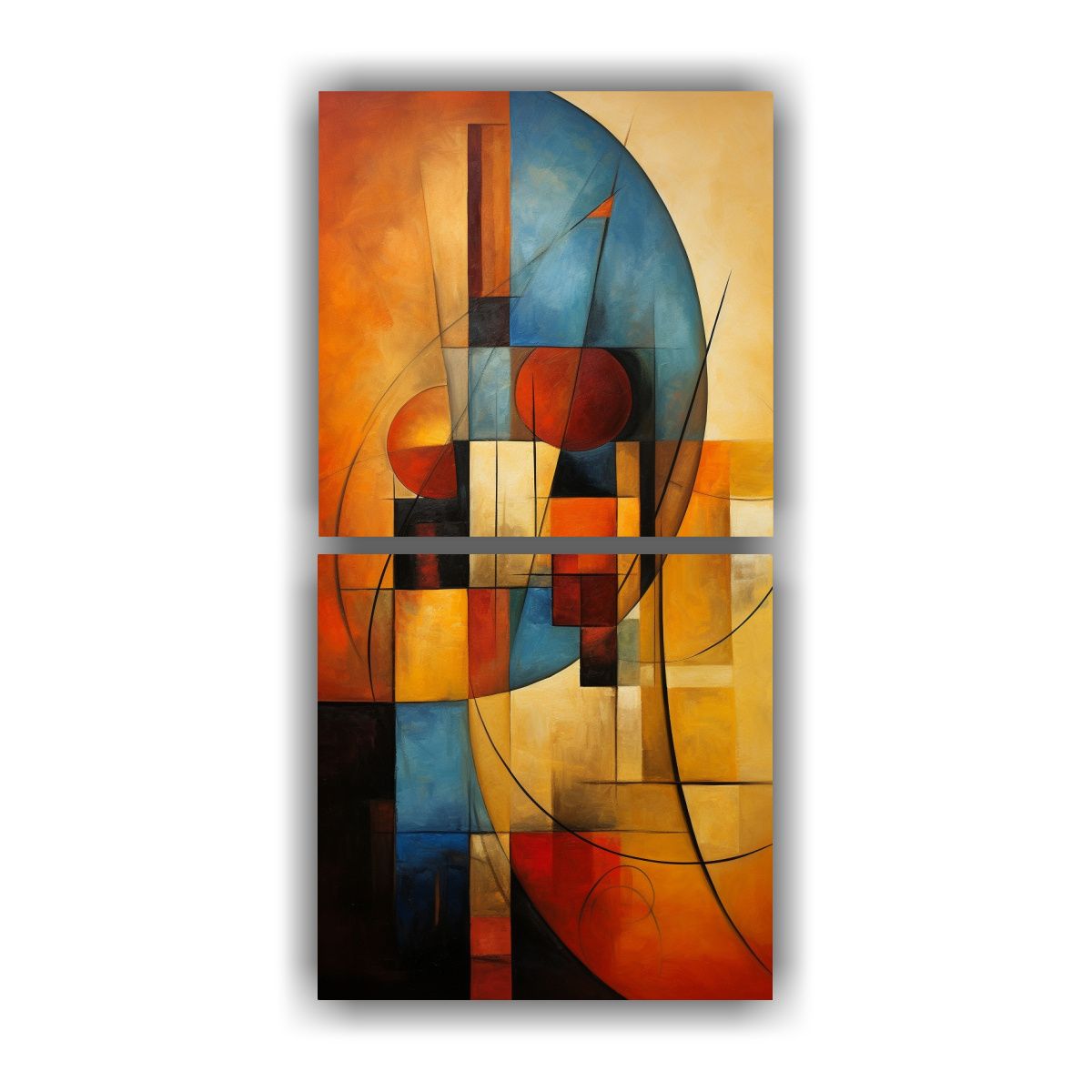 GENERICO - Set 2 Cuadros Fotografía Abstracta Enmarcados 60x120 Cm