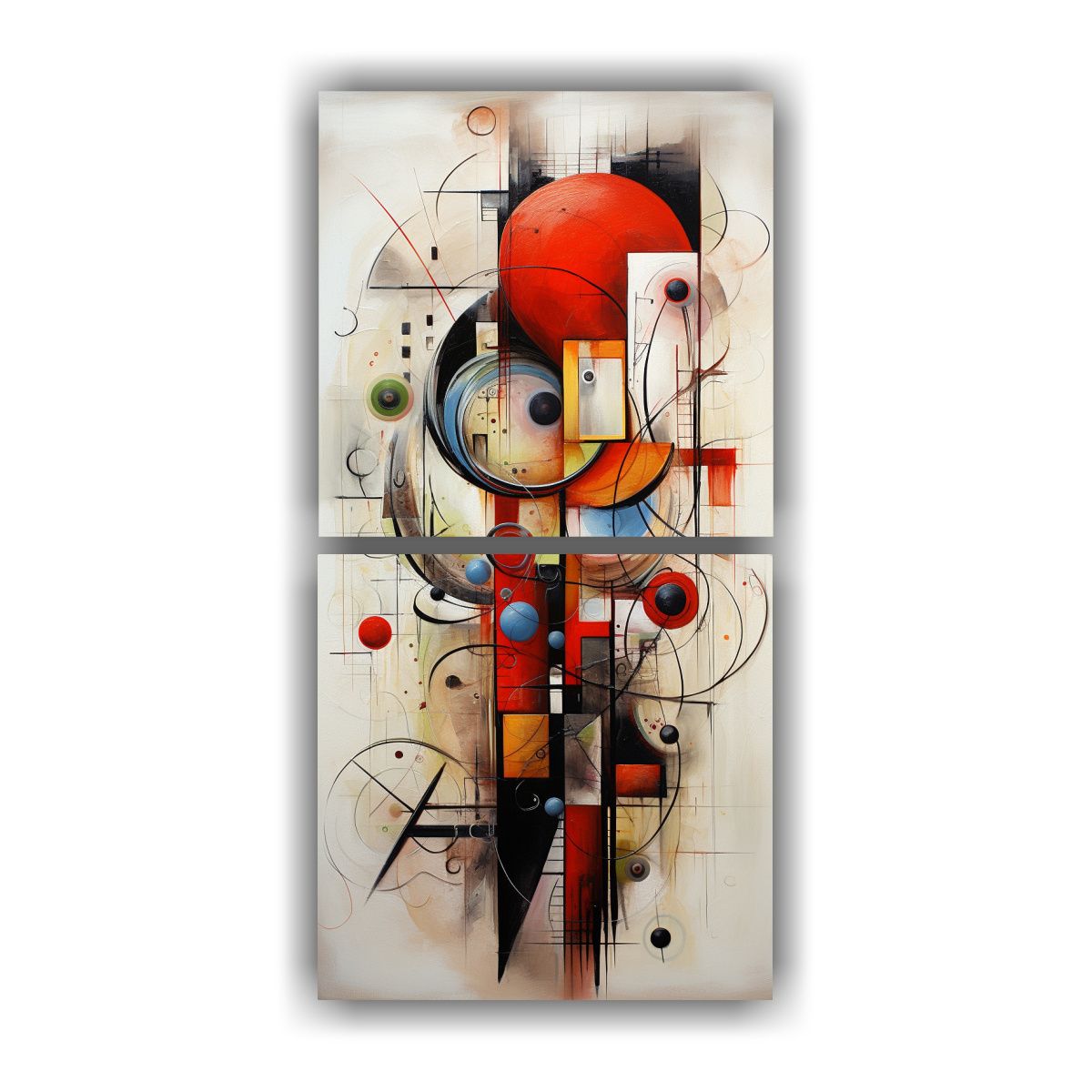 GENERICO - Cuadros Abstractos Contemporáneos De Belleza 20x40 Cm