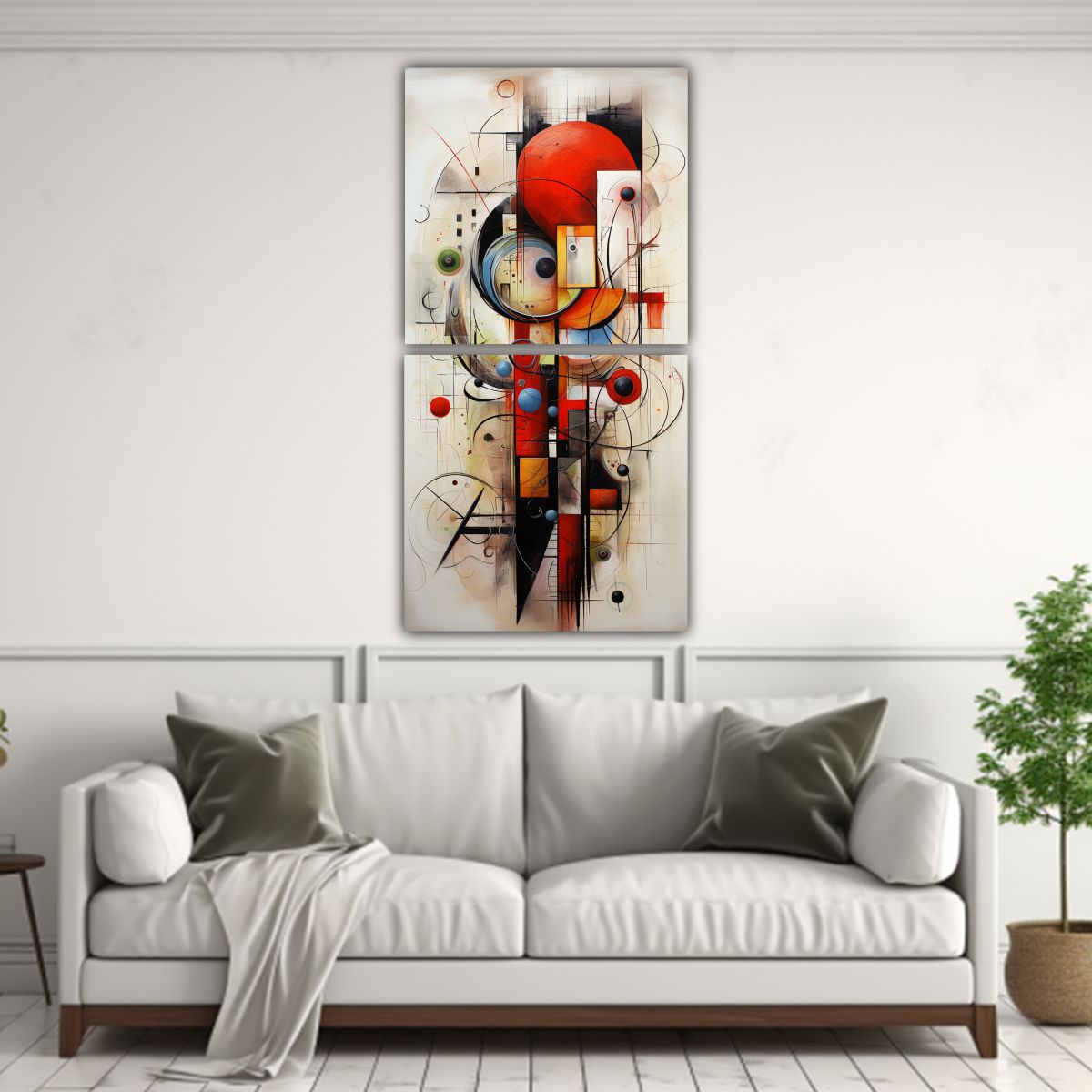 GENERICO - Cuadros Abstractos Contemporáneos De Belleza 20x40 Cm