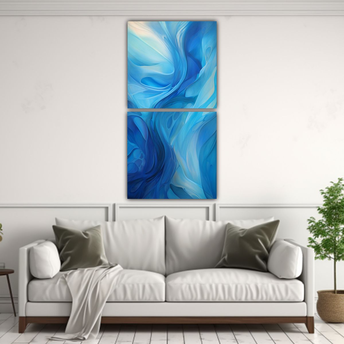 GENERICO - Set 2 Lienzos De Tela Inspiración Para Cuarto 40x80 Cm