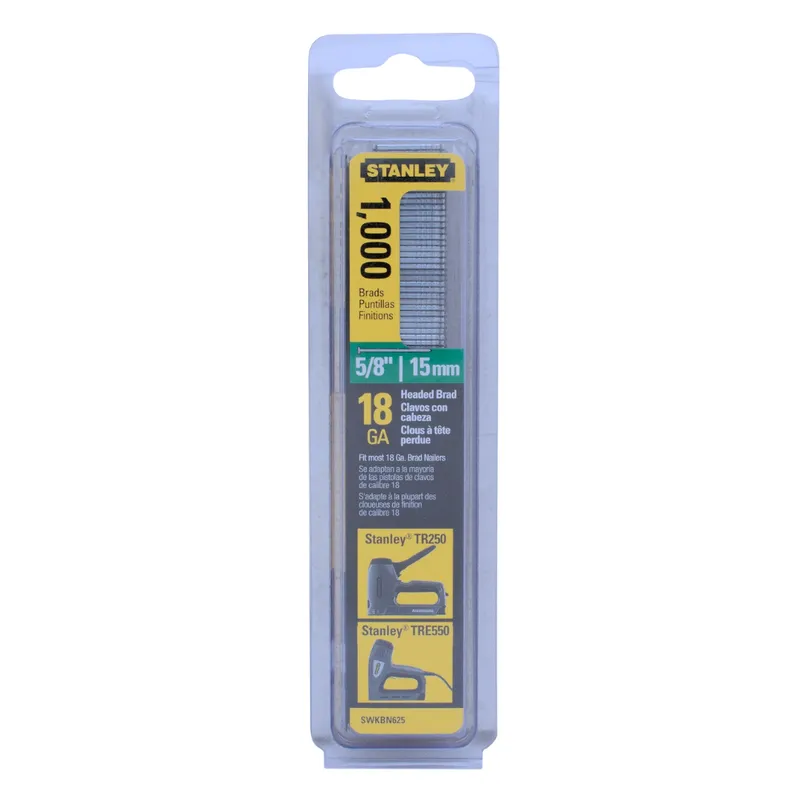 STANLEY - Clavos De Brad Stanley Cal18Ga 58puLG 1000 Uds SWKBN625S