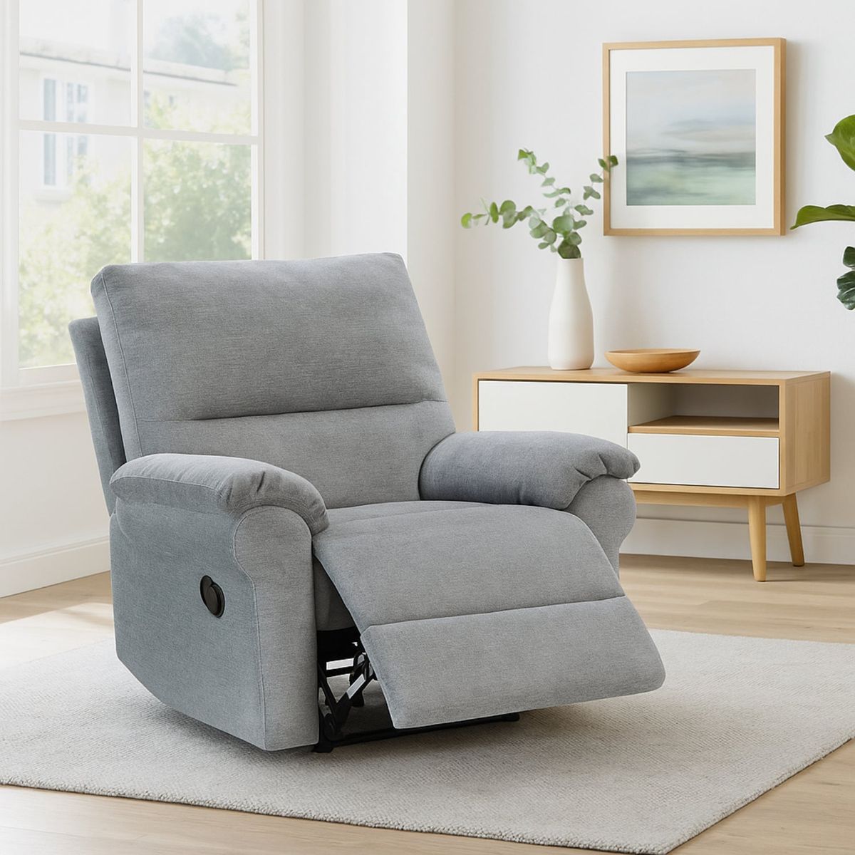 DIB - Berger Reclinable 1  Cuerpo Seúl Gris Claro