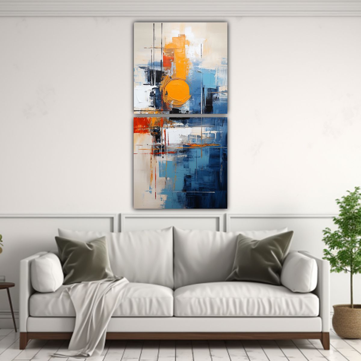 GENERICO - Cuadros Abstractos Contemporáneos Para 20x40 Cm