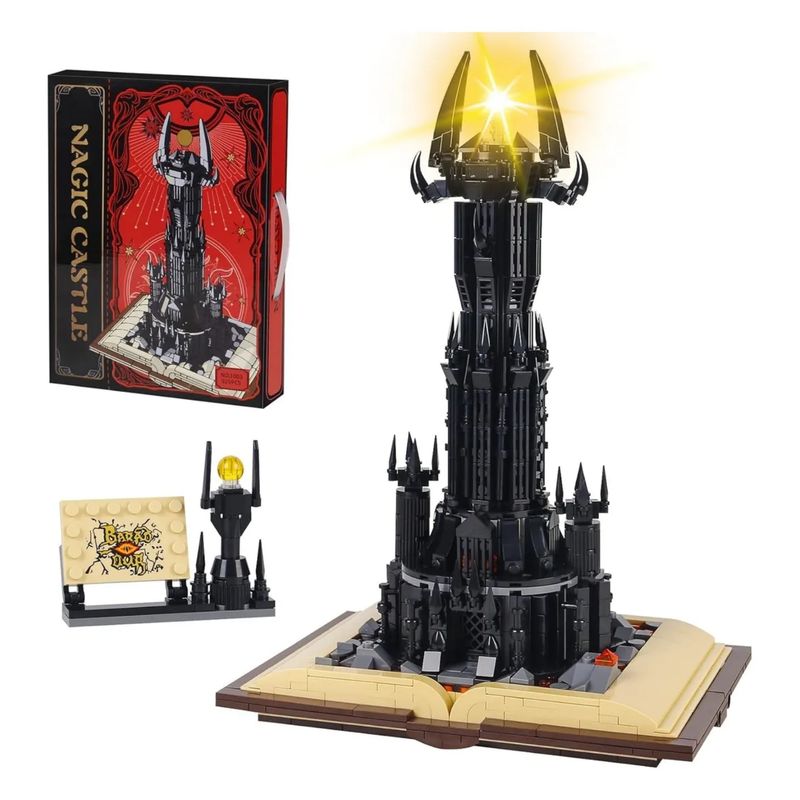 AZULAMAR - Juguete Regalo Bloques De Castillo Señor Los Anillo Con Luz