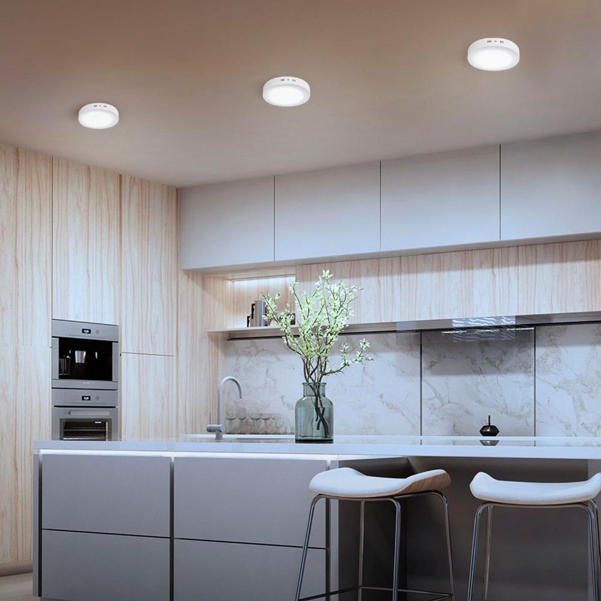 UNILUX - Panel Led Circular Sobrepuesto 24W Luz Blanco Frío ByP