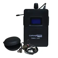 CARVERPRO - SISTEMA DE MONITOREO INALAMBRICO IN EAR UHF PMMH-1 UHF