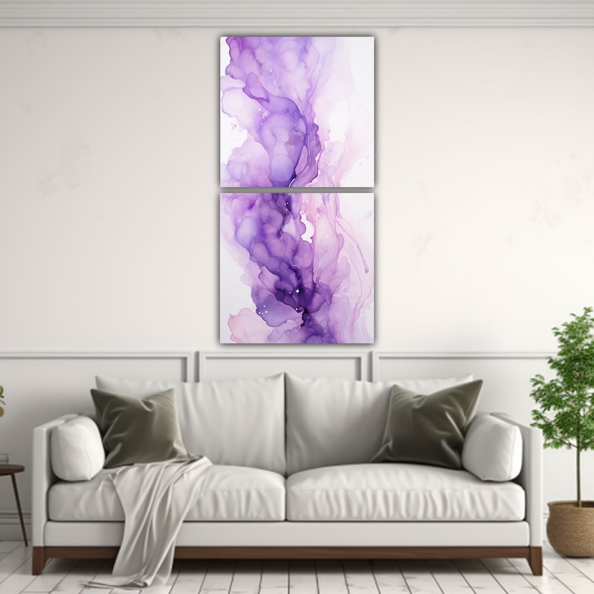 GENERICO - Cuadro Moderno Calidez Abstracto Con Salpicaduras 50x100 Cm