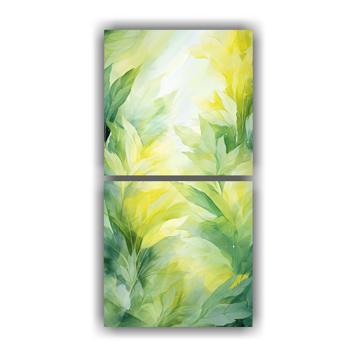 GENERICO - Pinturas Decorativas De Hojas En Acuarela 30x60 Cm