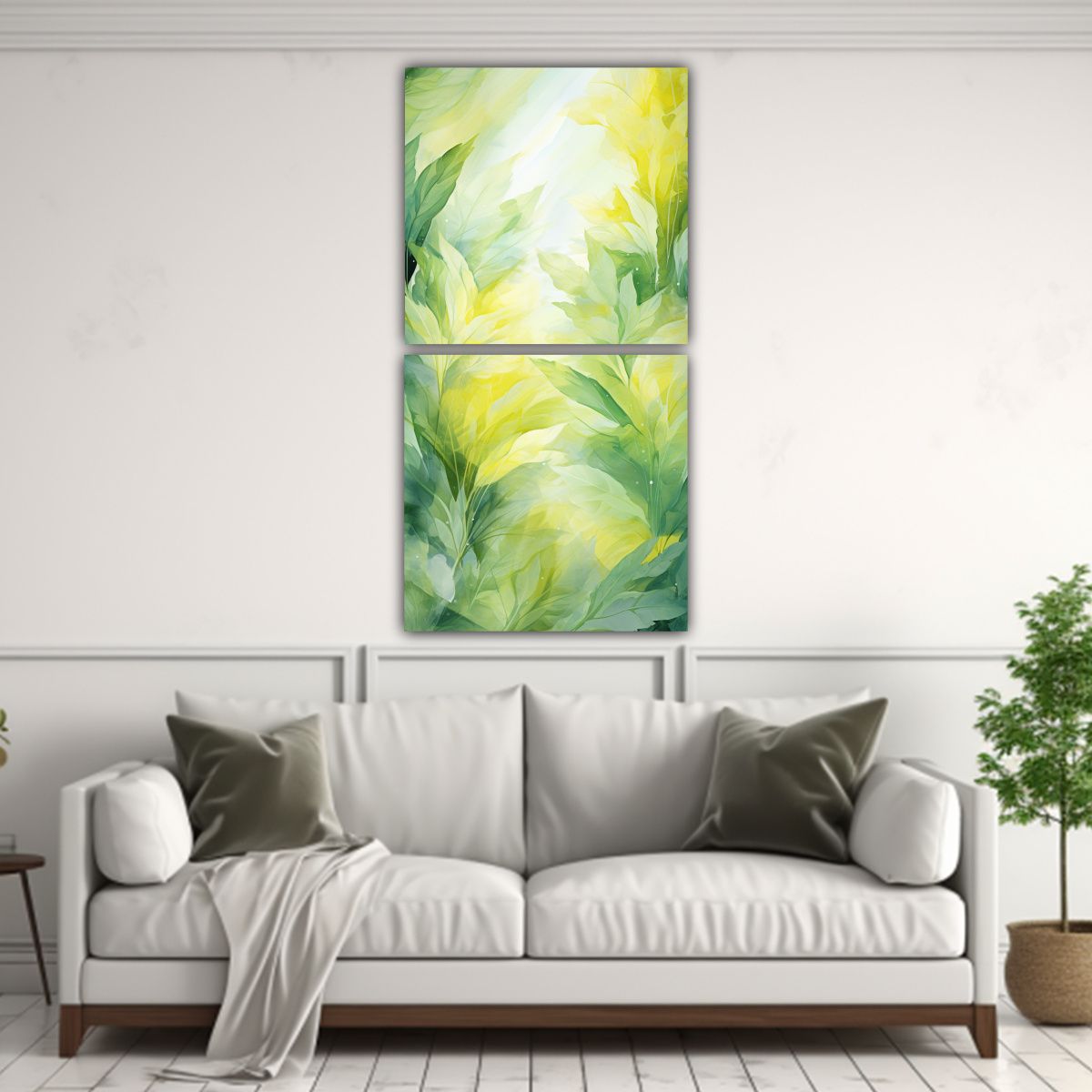 GENERICO - Pinturas Decorativas De Hojas En Acuarela 20x40 Cm