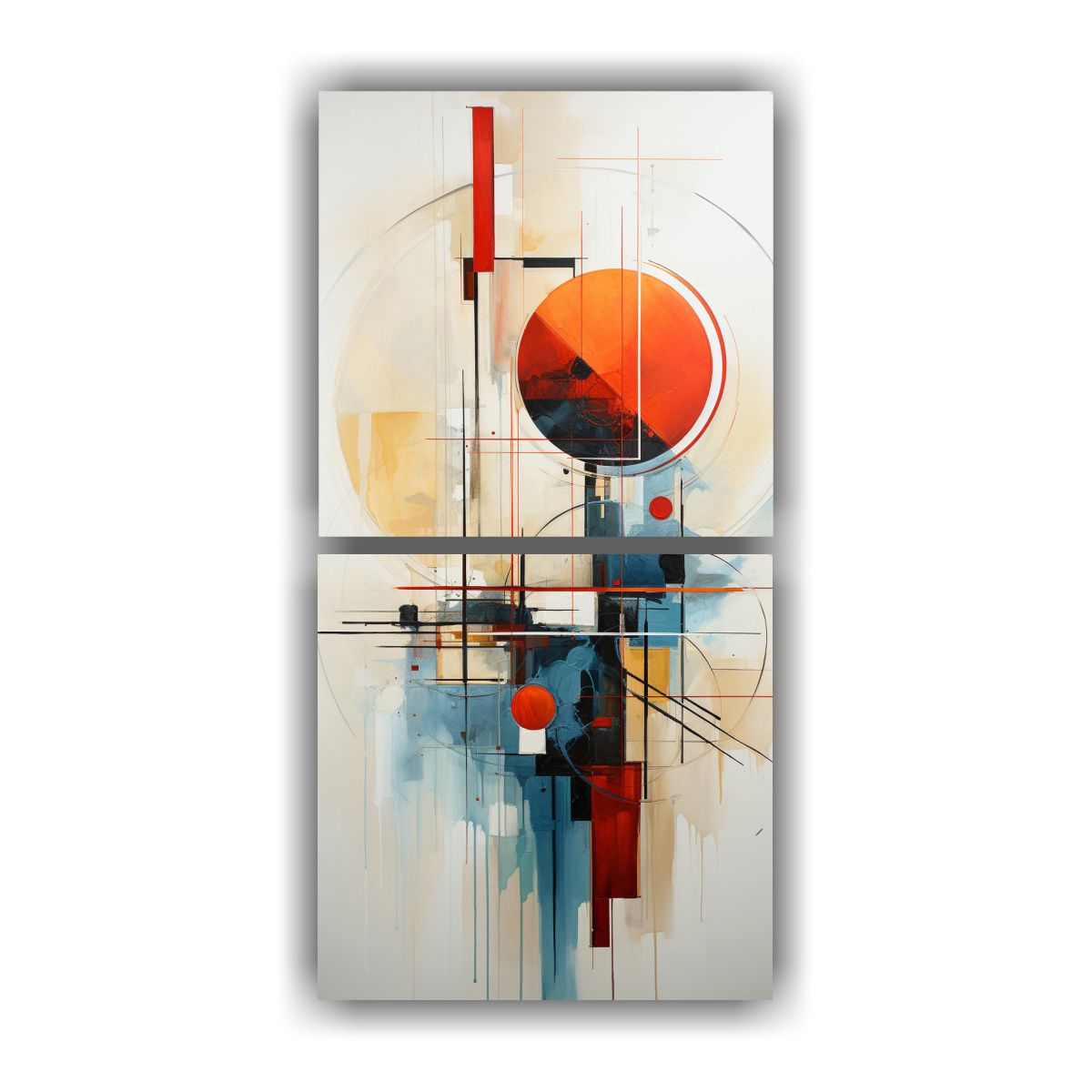 GENERICO - Cuadro Decorativo Abstracto Con Imagen Floral En 20x40 Cm