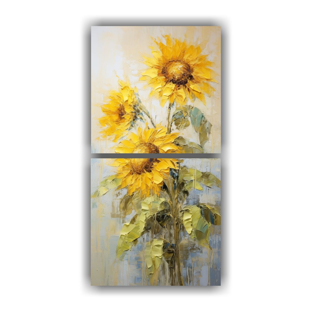 GENERICO - Lienzos Expresión Llamativo Pintura Amarilla De 40x80 Cm