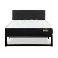 CAMA METALICA BELSOGNO PLUS 1.5 PLAZA + RESPALDO BLACK