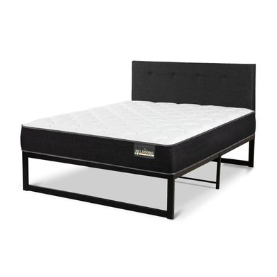 Imagen 2 del producto CAMA METALICA BELSOGNO PLUS 1.5 PLAZA + RESPALDO BLACK