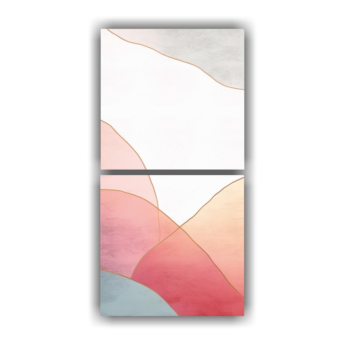 GENERICO - Conjunto 2 Artes Pared Forma Baño Diseño Arte 20x40 Cm