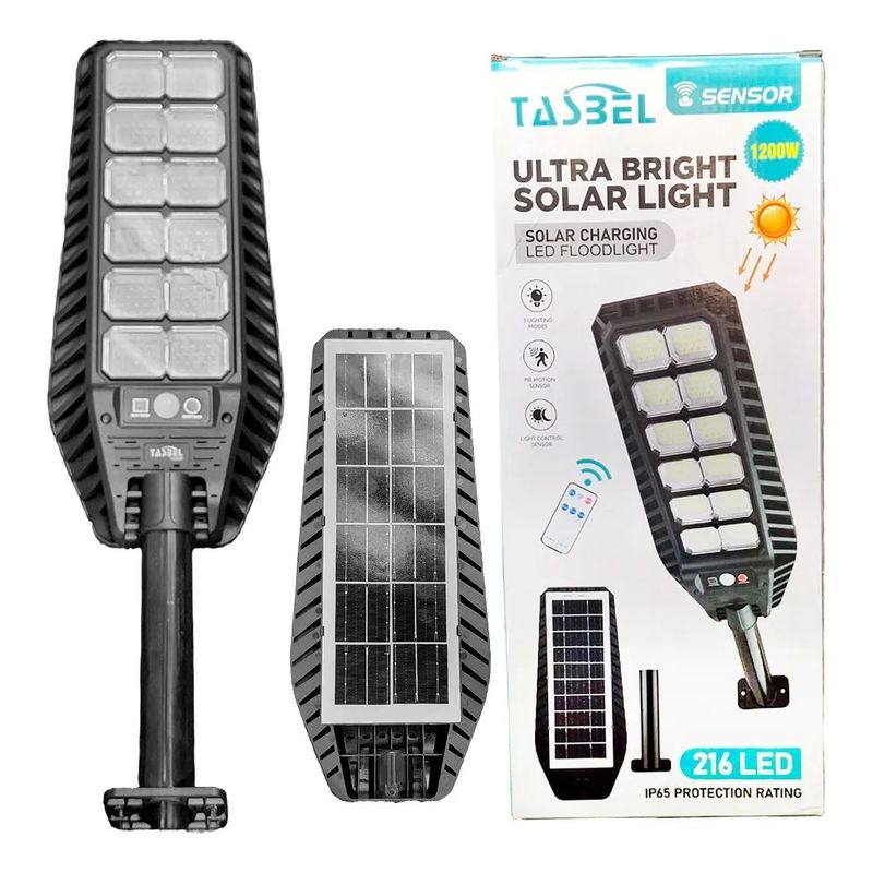 SHOP EHOME BAG - Foco Solar 1200w con Sensor de movimiento Soporte y Control Remoto