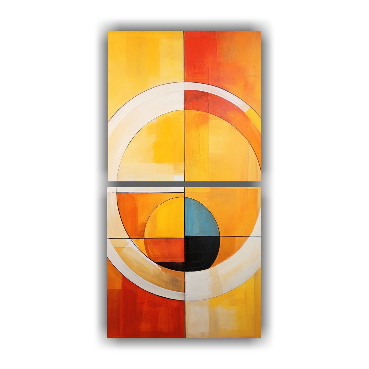GENERICO - Dos Lienzos De Tela Decorativo Simetría En Arte 60x120 Cm