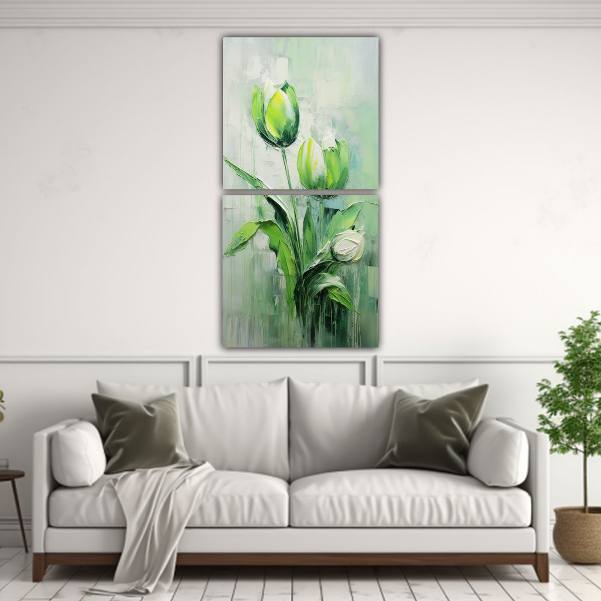 GENERICO - Pintura En Lienzo De Dos Tonos Mágico A Green 60x120 Cm