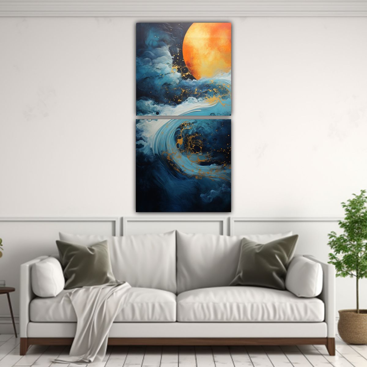 GENERICO - Cuadros Abstractos Belleza Natural Interacción 60x120 Cm