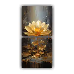 GENERICO - Armonía Cromática Lienzo Inspirador De Loto 20x40 Cm