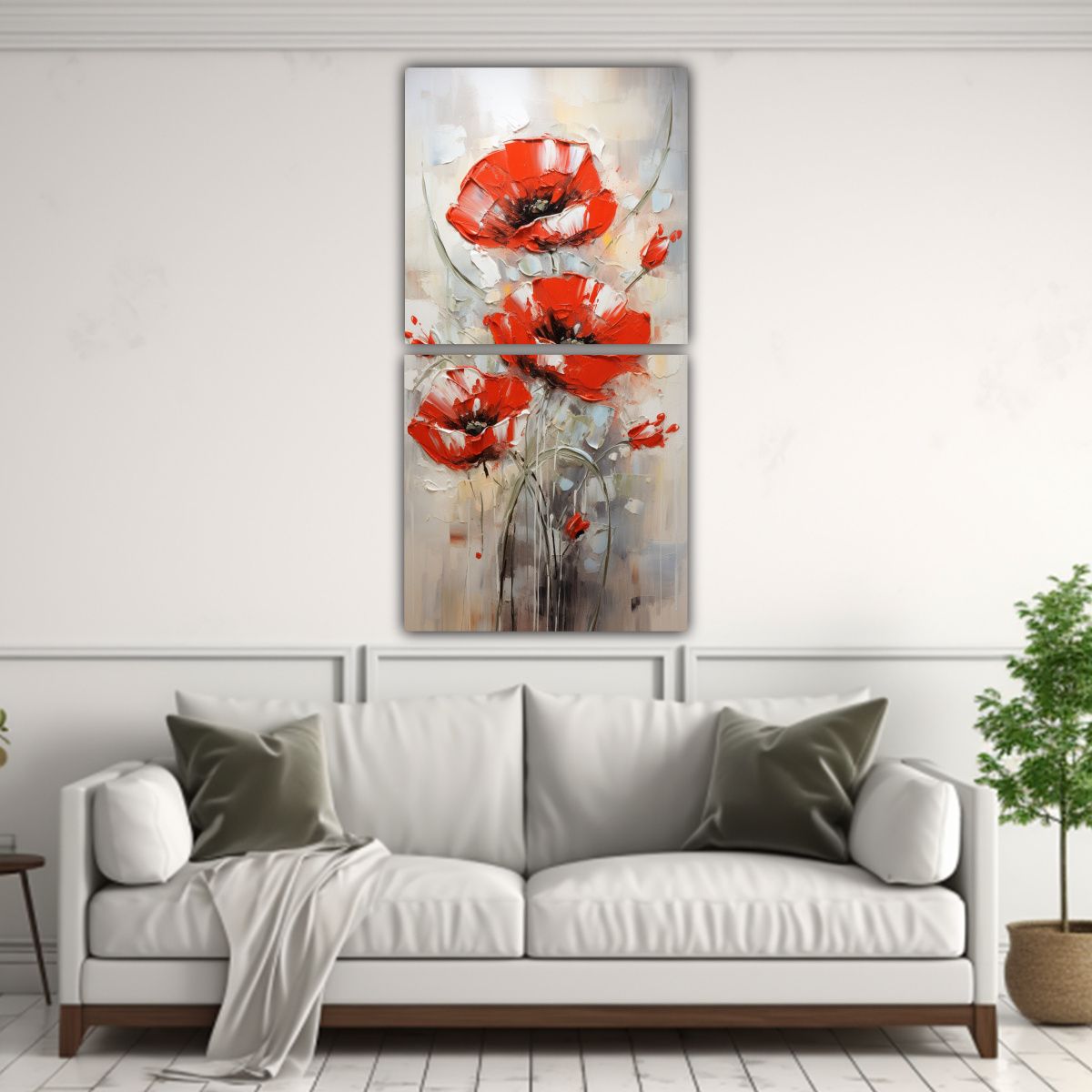 GENERICO - Pintura Decorativa Resistente A La Red POPPIES En 60x120 Cm