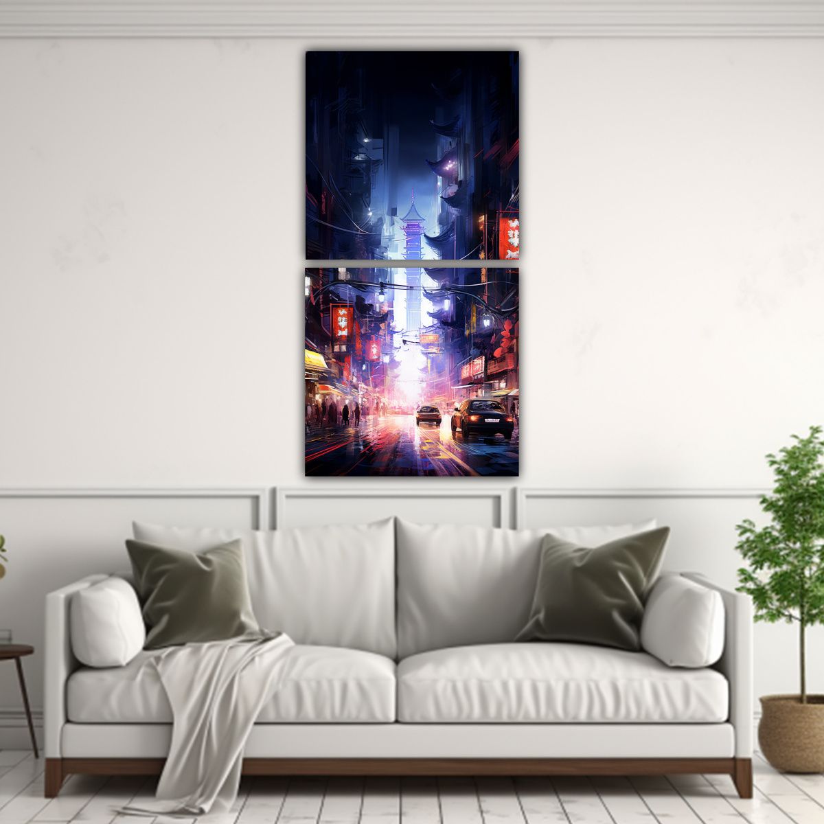 GENERICO - Pinturas Decorativas Estilo Set 2 Canvas 30x60 Cm