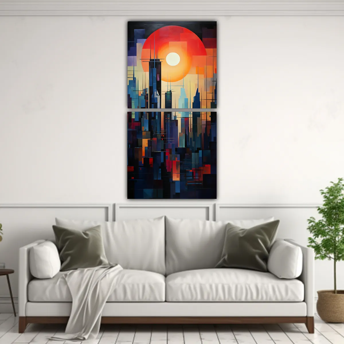GENERICO - Pintura Decorativa Representación Abstracta 60x120 Cm