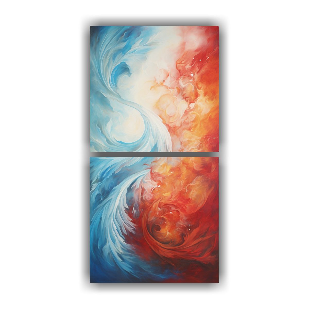 GENERICO - Cuadros Abstractos En Relieve El Baile Del Fuego 40x80 Cm