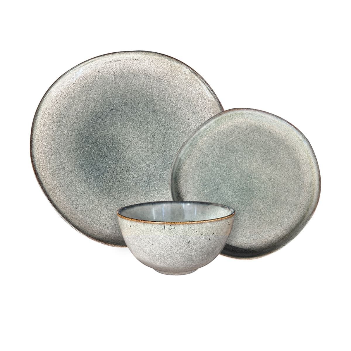 IMAHE - Set Vajilla 18 Piezas Cerámica Línea Laos