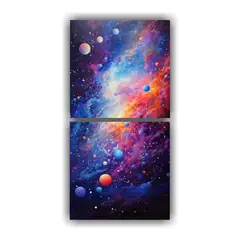 GENERICO - Cuadros De Decoración Abstractos De Una Galaxia 20x40 Cm