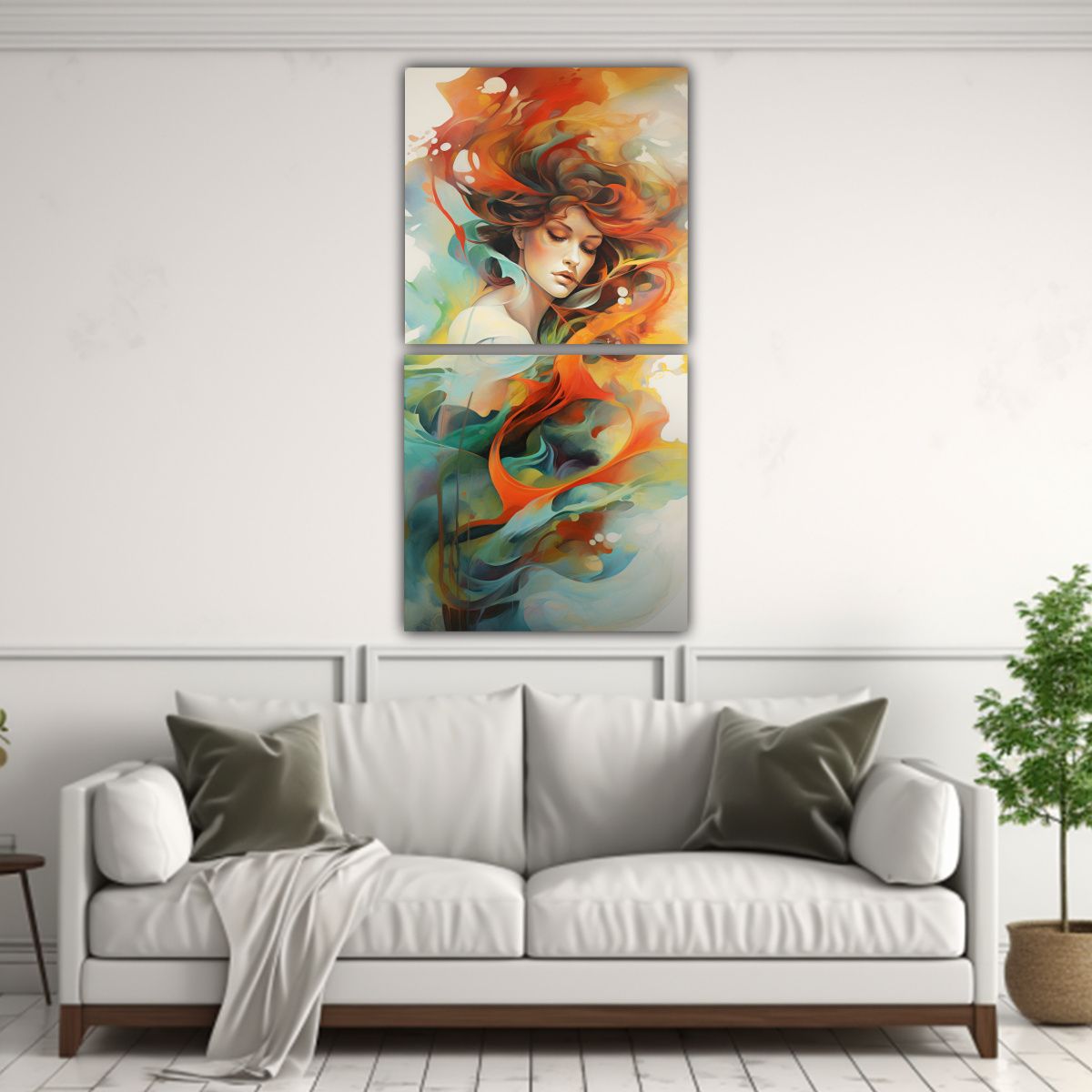 GENERICO - Pinturas Decorativas De Inspiración Abstracta 60x120 Cm
