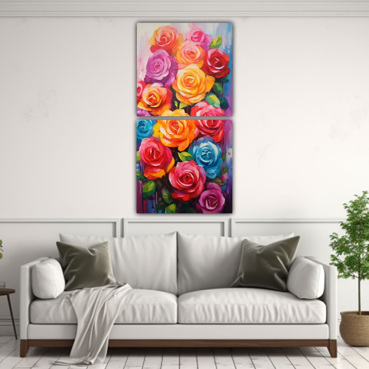 GENERICO - Cuadro Inspiración Hogar Deco Pintura En Lienzo 20x40 Cm