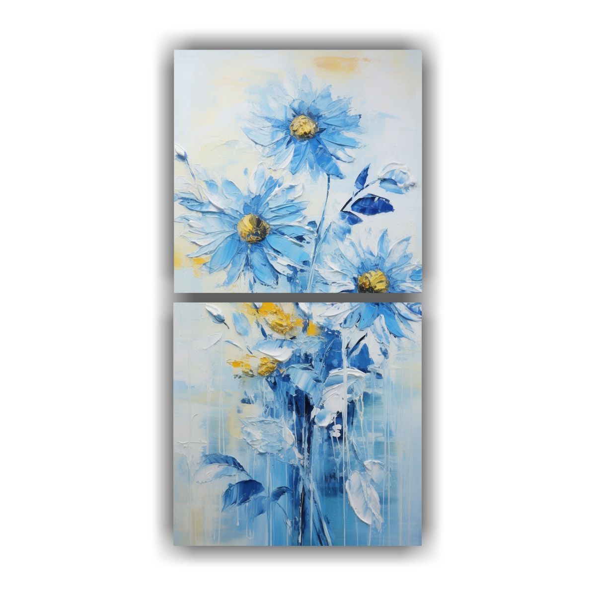 GENERICO - Cuadros De Decoración Con Diseño De Girasoles 20x40 Cm